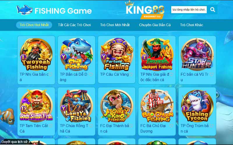 Kho game bắn cá đa dạng